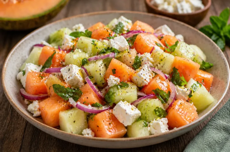 Melon Feta Sallad